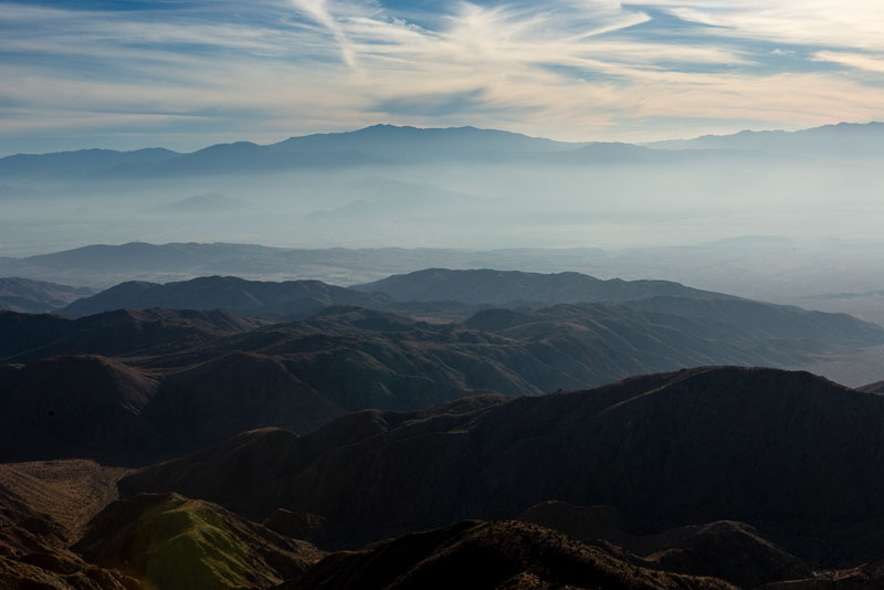 Winter landscape at Joshua Tree National Park, December 2017